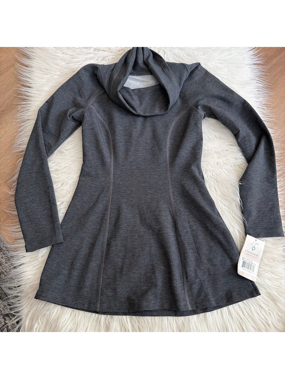 Stonewear Womens gray 
Designs Baha Cowl Neck Tunic Size S
